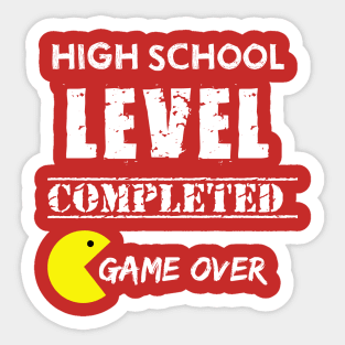 High School Level Completed  Game Over Sticker